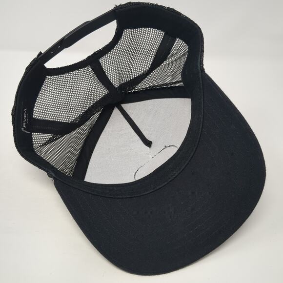 RVCA Present Future Past Snapback Trucker Hat Black OS Adjustable Mesh Back - Picture 7 of 9